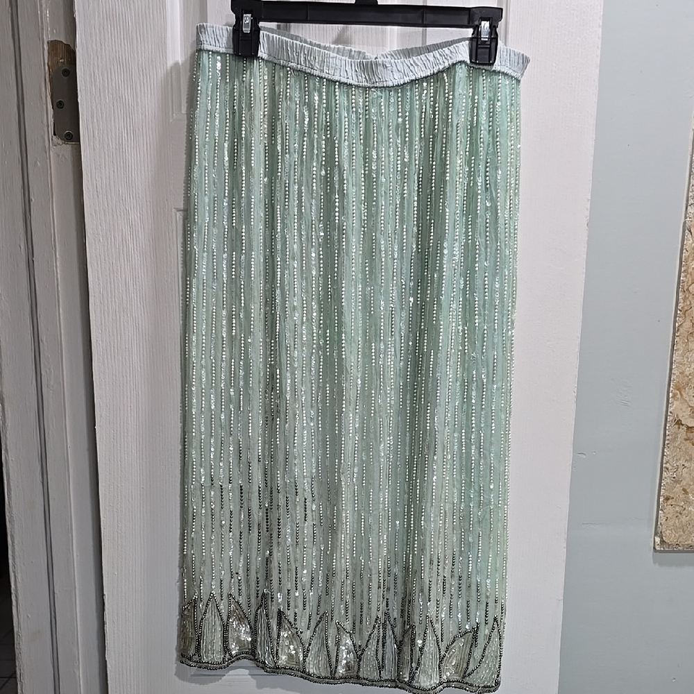Mark and John Vintage Beaded 2pc Set in Light Green Size L - Picture 9 of 14
